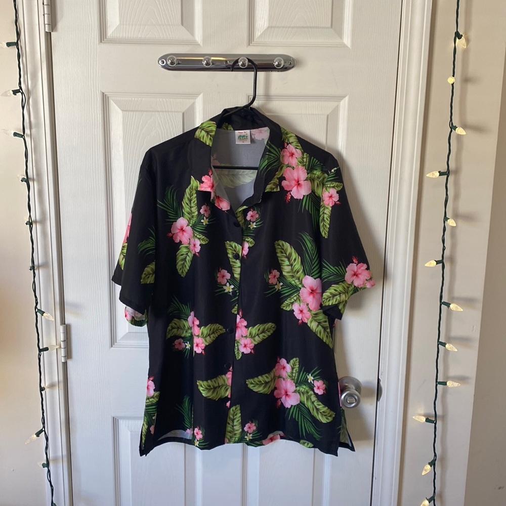 Happy bay short sleeve button up Hawaiian shirt